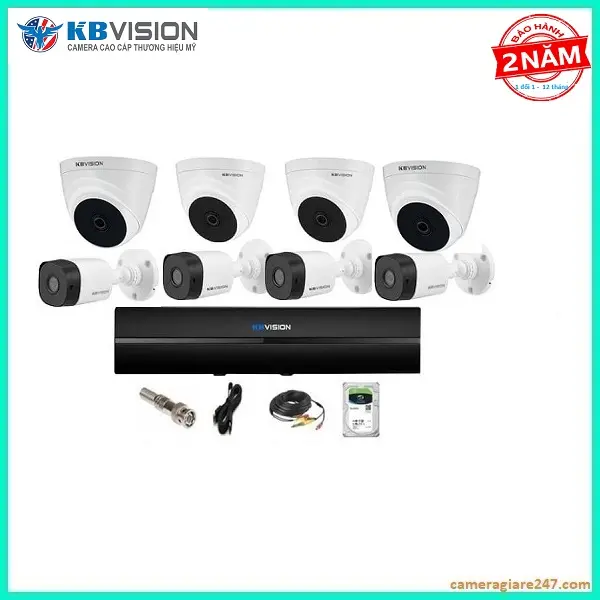Trọn bộ 8 camera quan sát 