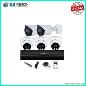 Trọn Bộ 5 Mắt Camera quan sát Kbvision full Color có màu 24/24