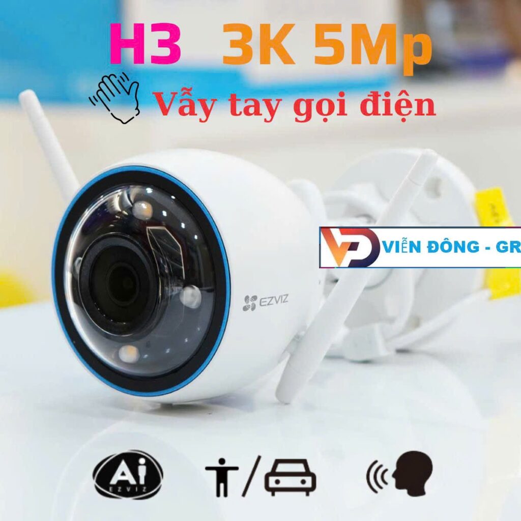 Camera wifi EZVIZ H3 PRO 2K - 3K 