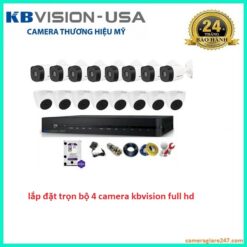 Lắp đặt trọn bộ 16 camera kbvision 2.0 chính hảng full hd