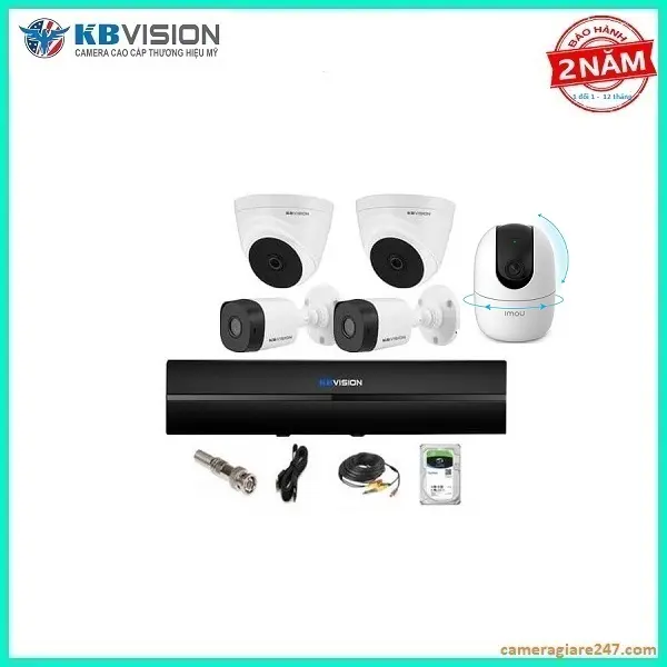 Trọn Bộ 5 Camera quan sát Kbvision