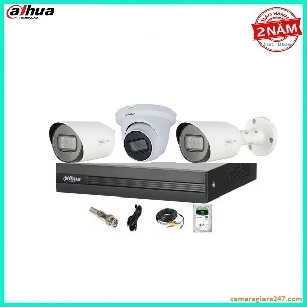 Bộ Camera 3 Mắt Cho Cửa Hàng Gia Đình full hd