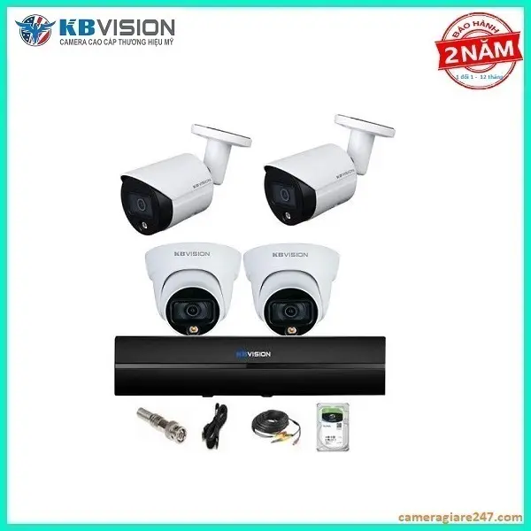 Trọn Bộ 4 Mắt Camera quan sát Kbvision